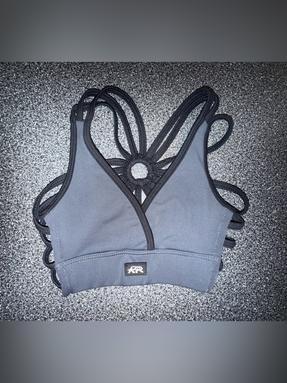 Tiger Friday Dance Bra Top Black & Gray Size Child Small (5/6)